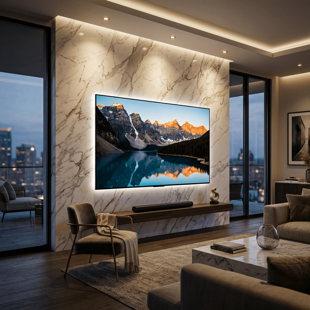 벽걸이 TV 이전 설치 (65" 이하)